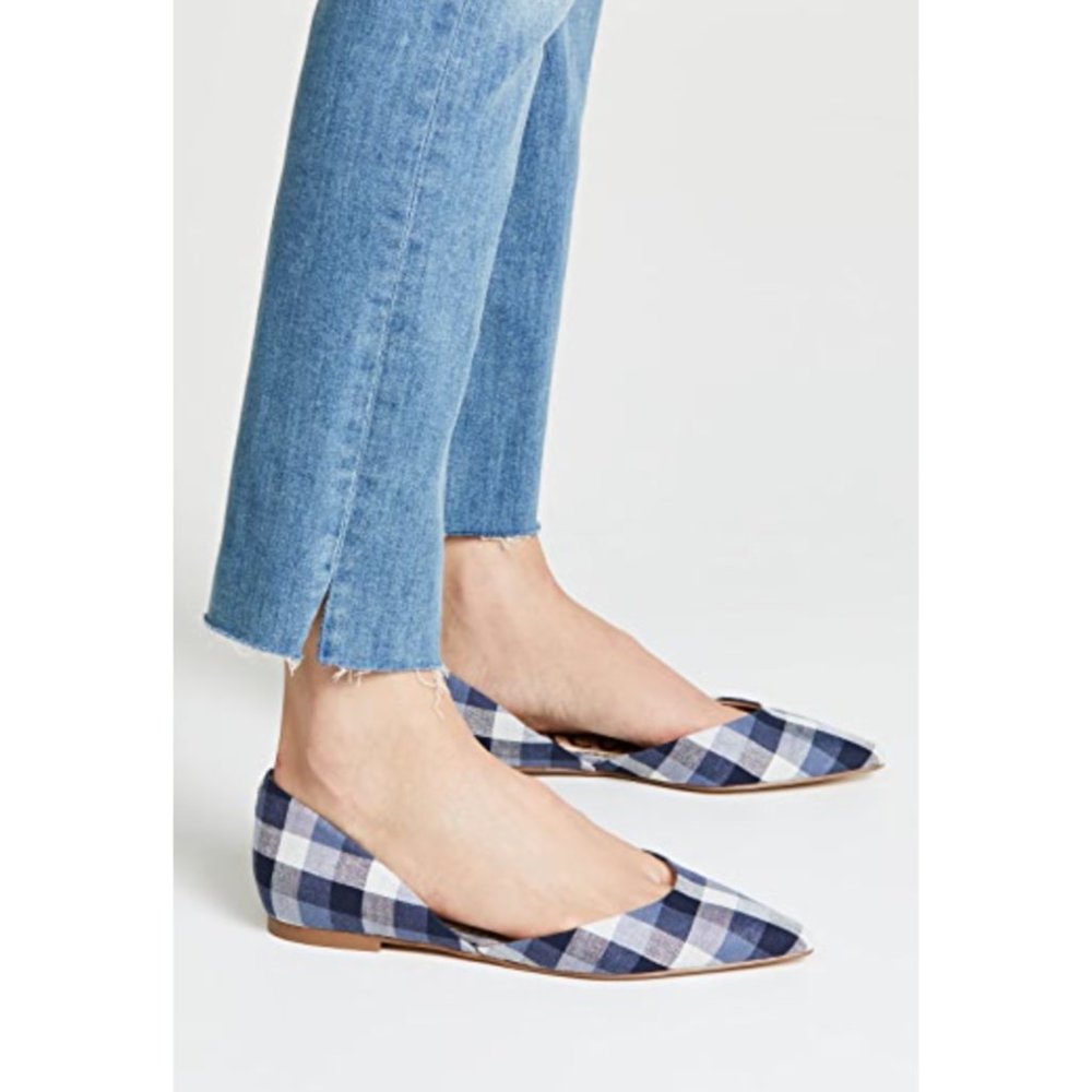 Sam Edelman Rodney d'Orsay Flats Navy Multi 9.5